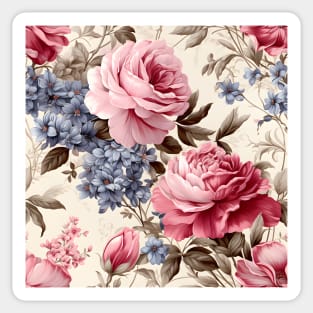 Shabby Chic Flowers Pattern 12 Sticker